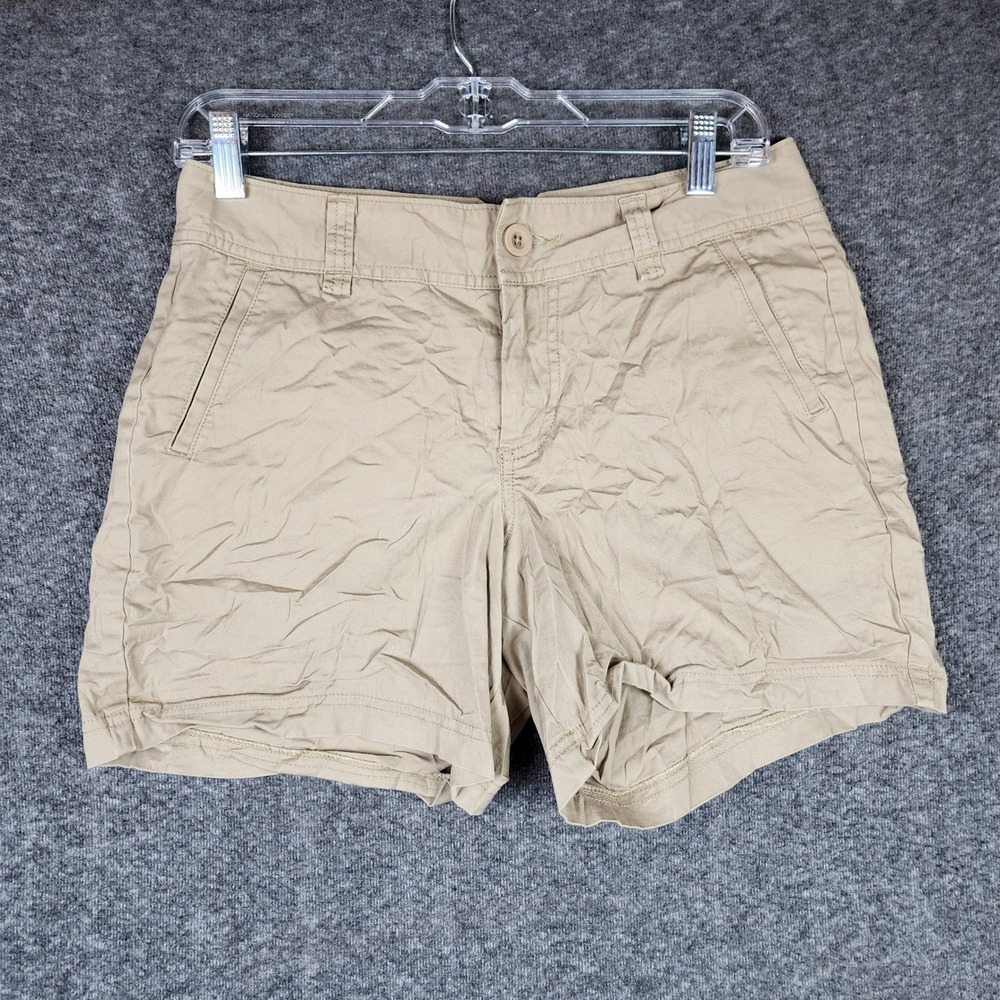 Dockers Chino Shorts‎ Womens 4 Khaki Tan Stretch Cotton Mid Rise 357120020